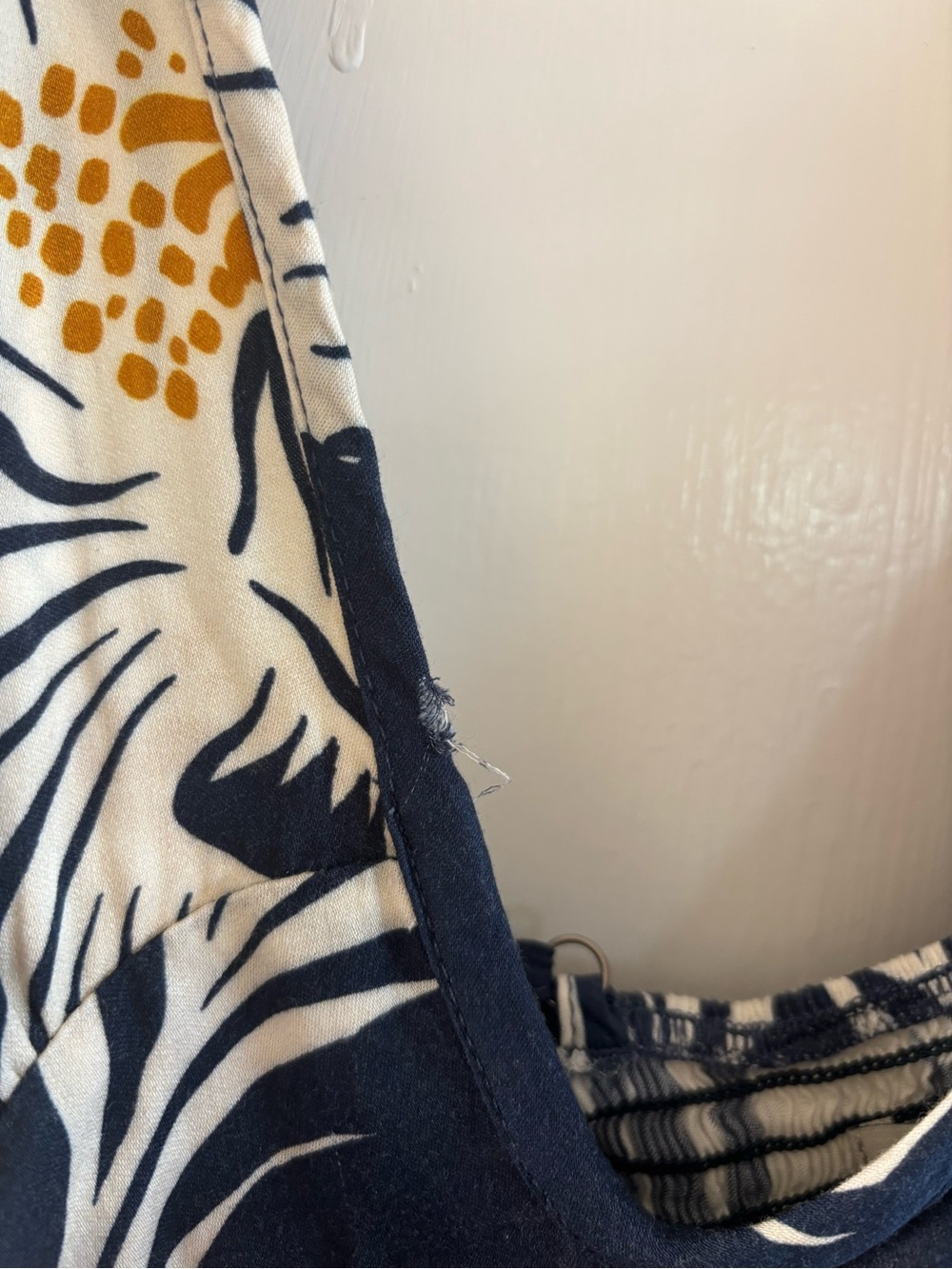 Maaji Navy Blue Floral Maxi Dress with Cream and Yellow Accents - Picture 7 of 7